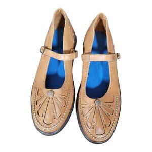 Dr. Comfort Paradise Tan Brown Leather Therapeutic Mary Jane Shoes Women's Sz 9M